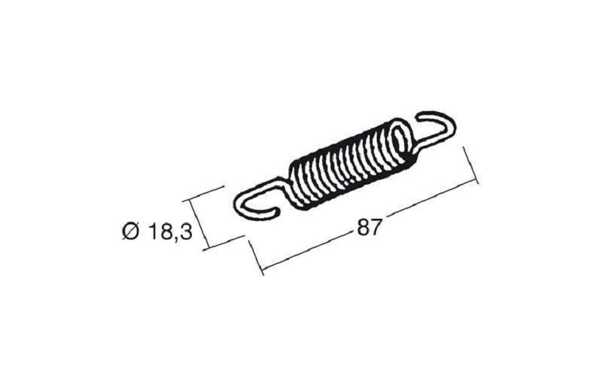 BUZZETTI Feder 87x18,3mm für Mittelständer - passend für Peugeot BUZZETTI Feder 87x18,3mm für Mittelständer - passend für Peugeot