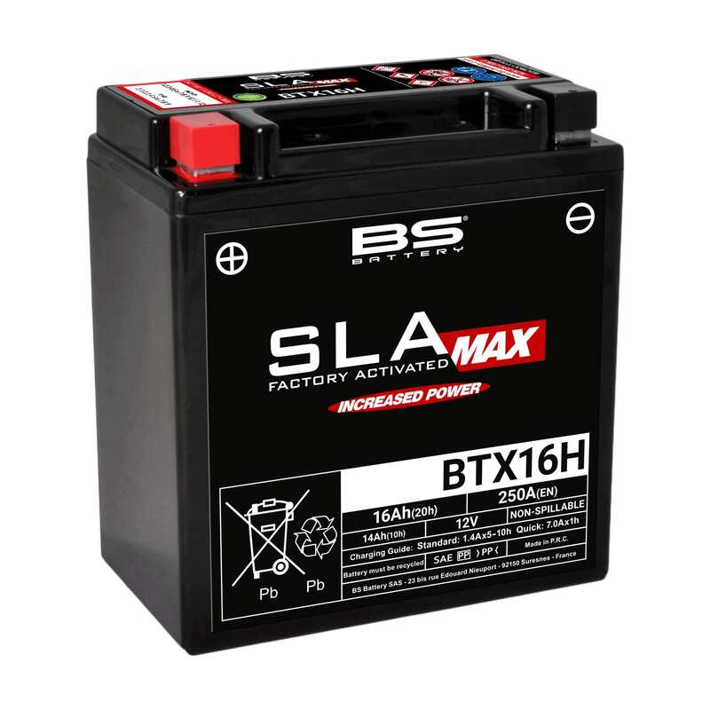 BS BATTERY SLA Max Wartungsfreie Batterie Werkseitig aktiviert - BTX16H