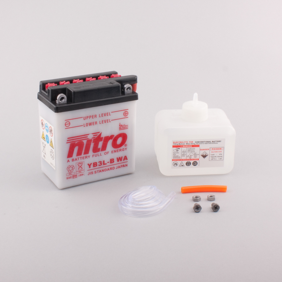 Batterie NITRO NB3L-B (CP) mit Säurepack 12V/3Ah [98x56x110] CCA=32A