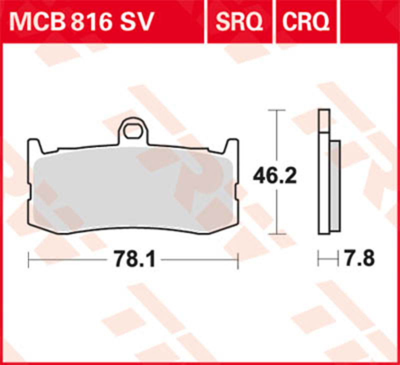 TRW Lucas Racingbelag MCB816SRQ