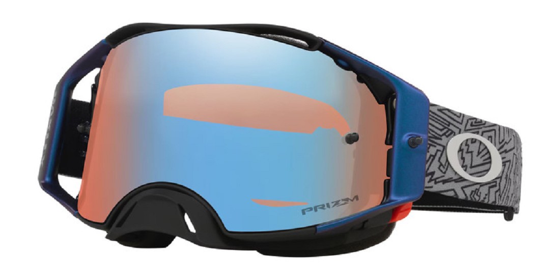 OAKLEY Airbrake MX Brille - Grey Strike Prizm MX Sapphire Iridium Glas