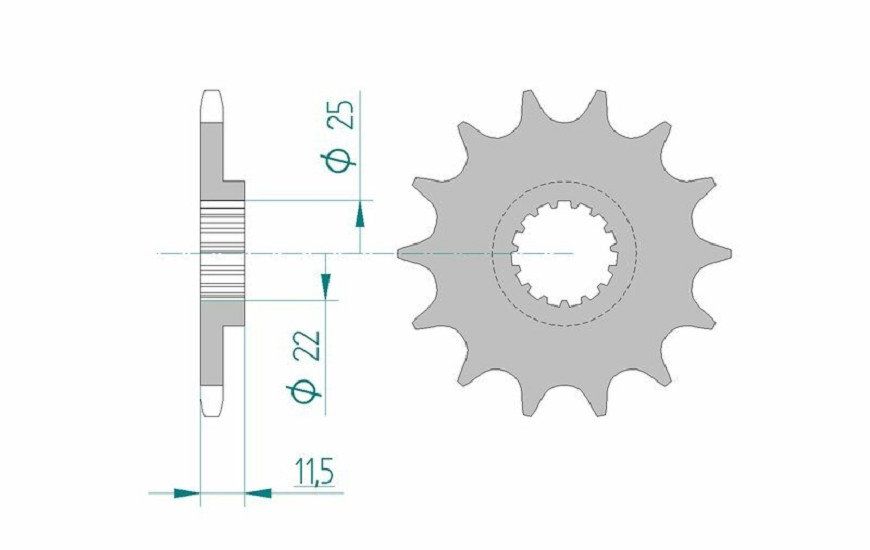 AFAM Standard Stahlritzel vorne 73303 - 520