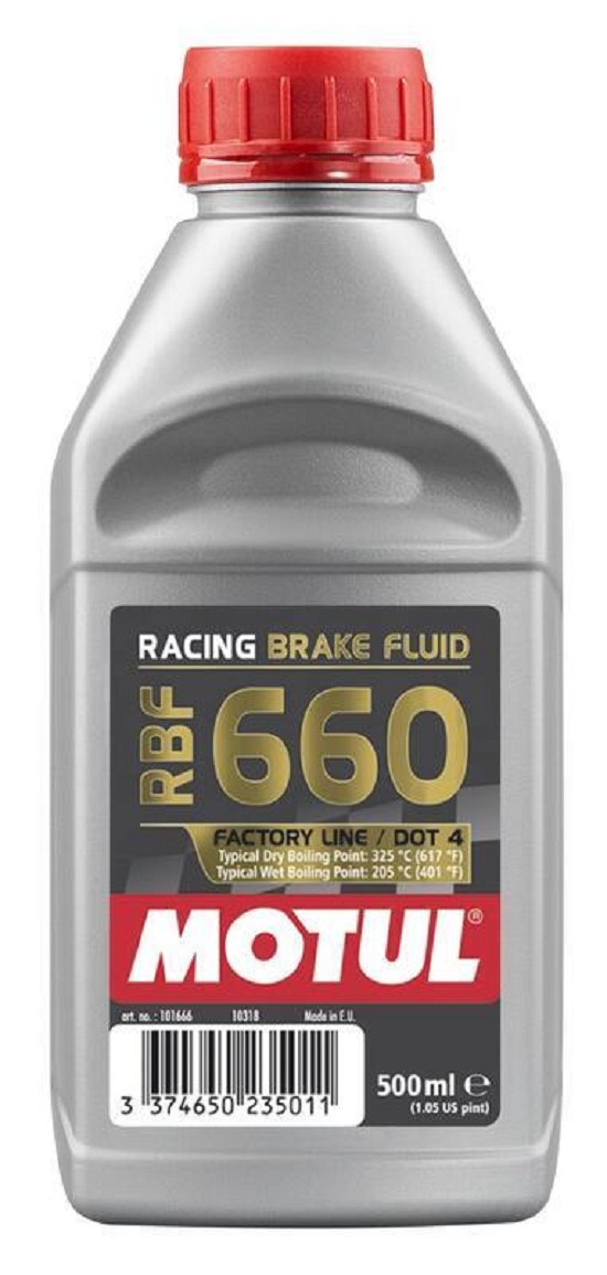 MOTUL DOT 4 RBF 660 Racing Brake Fluid - 500ml x12 MOTUL DOT 4 RBF 660 Racing Brake Fluid - 500ml x12