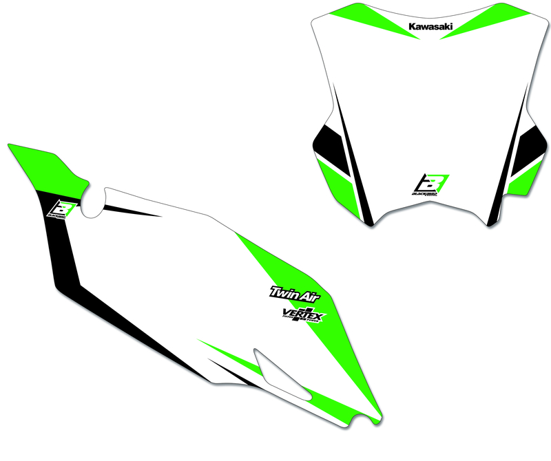 BLACKBIRD Graphic Startnummern-Untergründe passend für Kawasaki KX250F BLACKBIRD Graphic Startnummern-Untergründe passend für Kawasaki KX250F