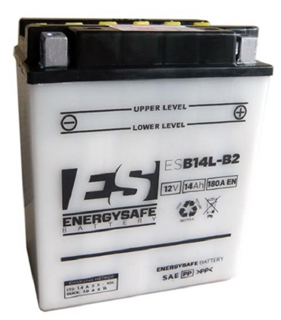 Batterie ENERGYSAFE ESB14L-B2 (CP) mit Säurepack 12V/14AH (10 Std.) [134x89x166] CCA=180A (2 Jahre Garantie - s. Artikeltext)