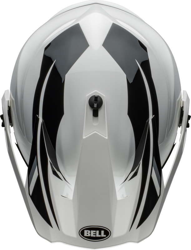 BELL MX-9 Adventure MIPS Helm - Alpine Gloss White/Black BELL MX-9 Adventure MIPS Helm - Alpine Gloss White/Black