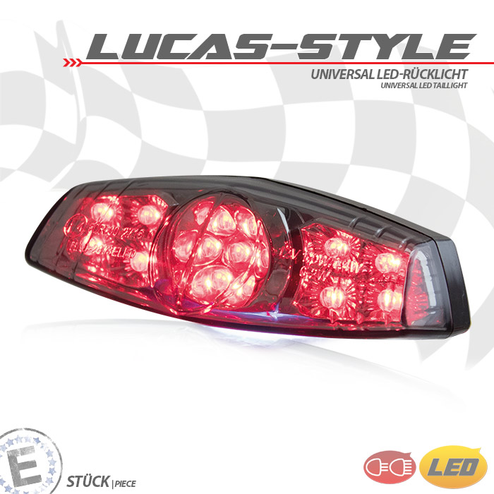 LED-Rücklicht Lucas-Style klar mit KZB