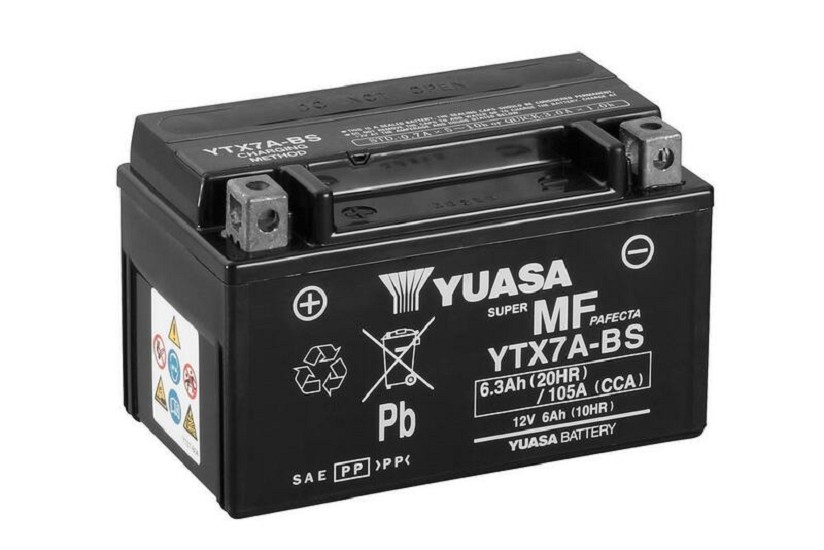 YUASA Wartungsfreie Batterie mit Säurepack - YTX7A-BS YUASA Wartungsfreie Batterie mit Säurepack - YTX7A-BS