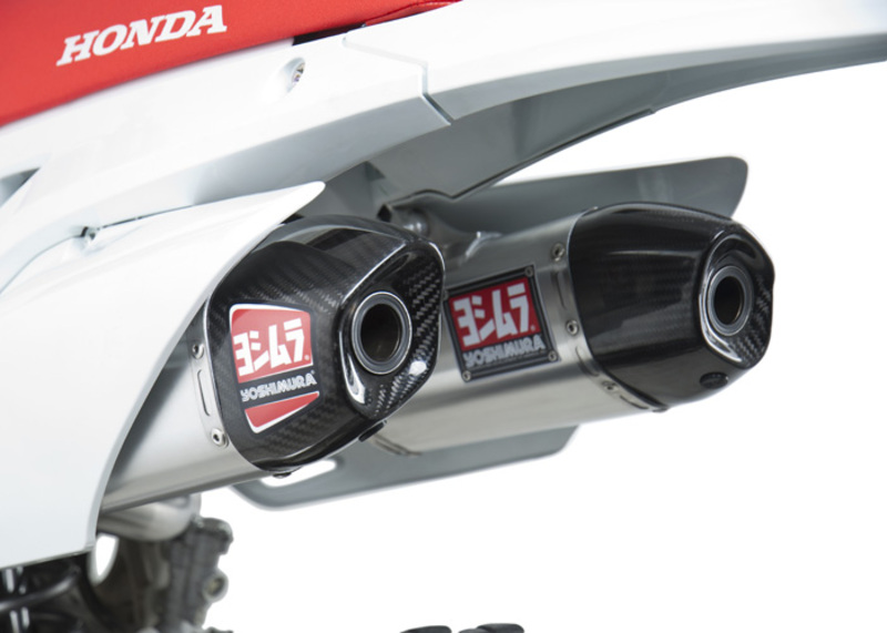Carbon-Endkappe links Yoshimura RS9 Schalldämpfer-Nietband Yoshimura RS9