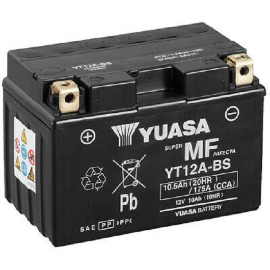 Batterie YUASA YT12A (WC) AGM / Gel 12V/10AH (10 Std.) [150x87x105] CCA=175A