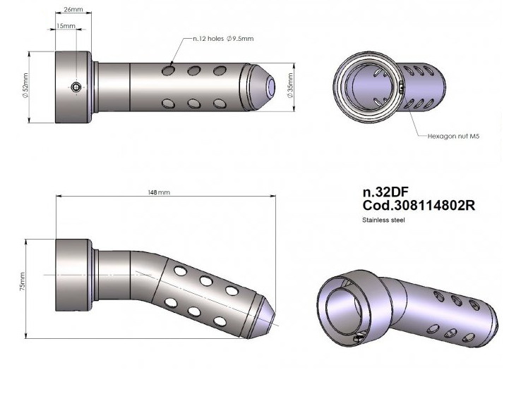 Leovince SBK DB-Killer N.32DF Code 308114802R Leovince SBK DB-Killer N.32DF Code 308114802R