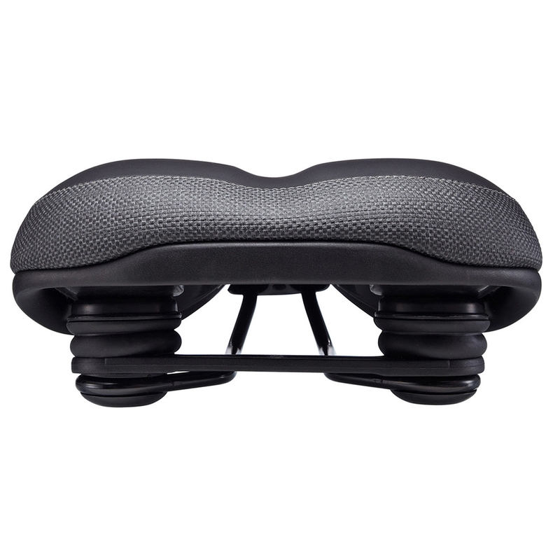 VELO Bicycle Saddle Cruiser comfort w/spring Black High density ArcTech