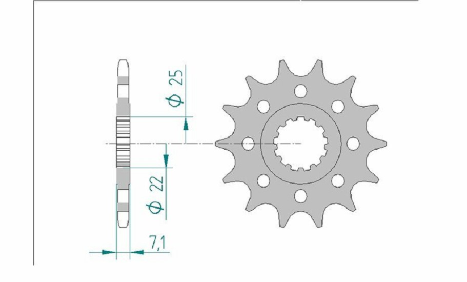 AFAM Standard Stahlritzel vorne 24511 - 520 AFAM Standard Stahlritzel vorne 24511 - 520