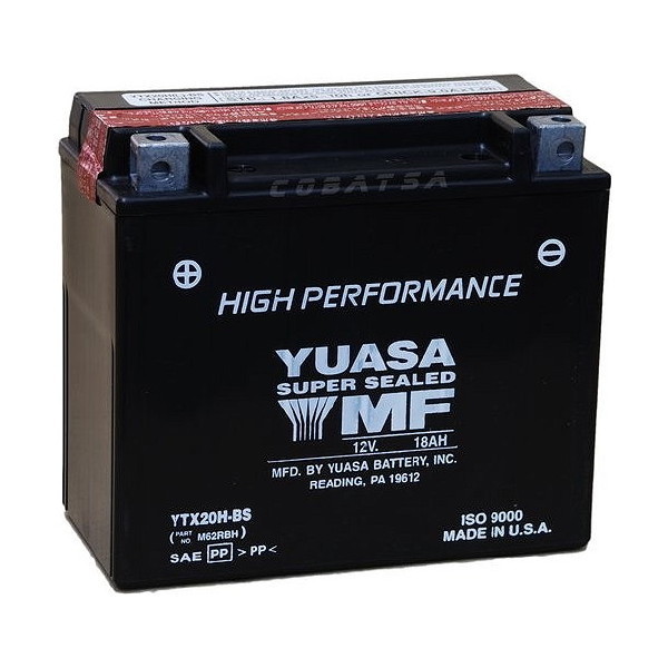 Batterie YUASA YTX20H-BS (CP) mit Säurepack 12V/18AH (10 Std.) [175x87x155] CCA=310A