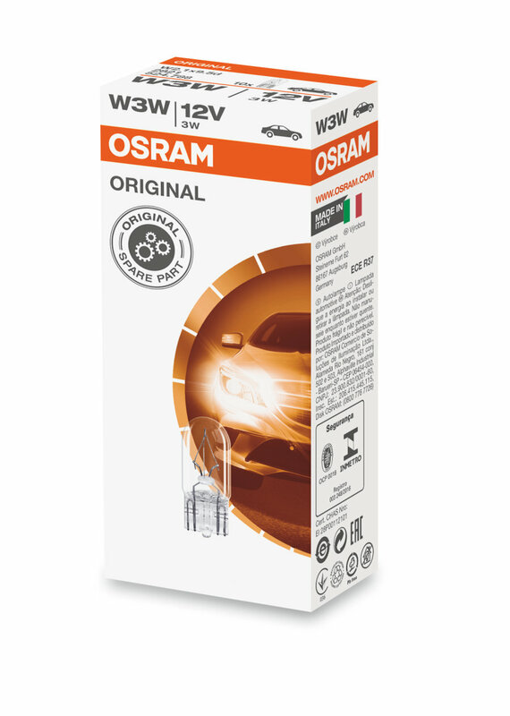 OSRAM Original Line W3W Glühlampen 12V 3W - x10