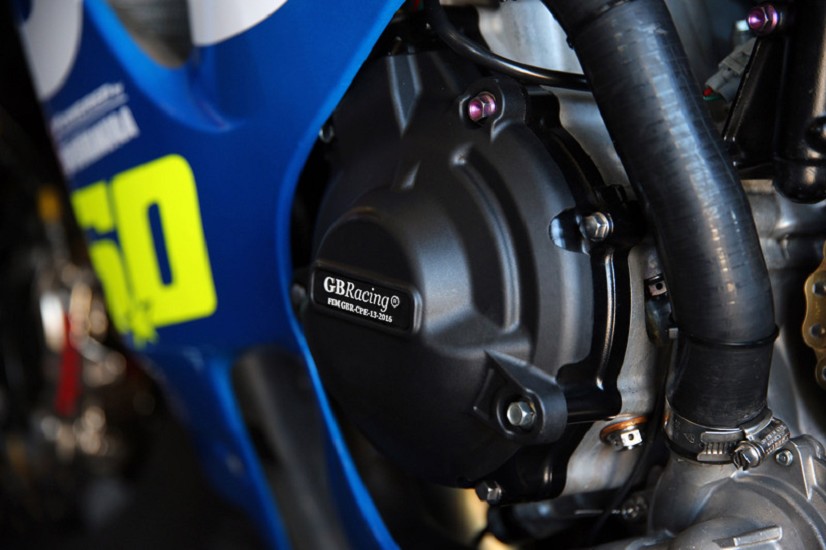 GB RACING Motordeckelschoner-Set Lichtmaschine/Kupplung/Zünd Schwarz passend für Suzuki GSX-R1000