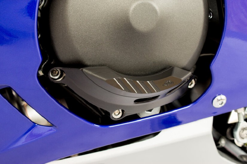 GILLES Linke Motorschutzprotektor Kurbelgehäuseabdeckung Schwarz passend für Yamaha YZF-R6