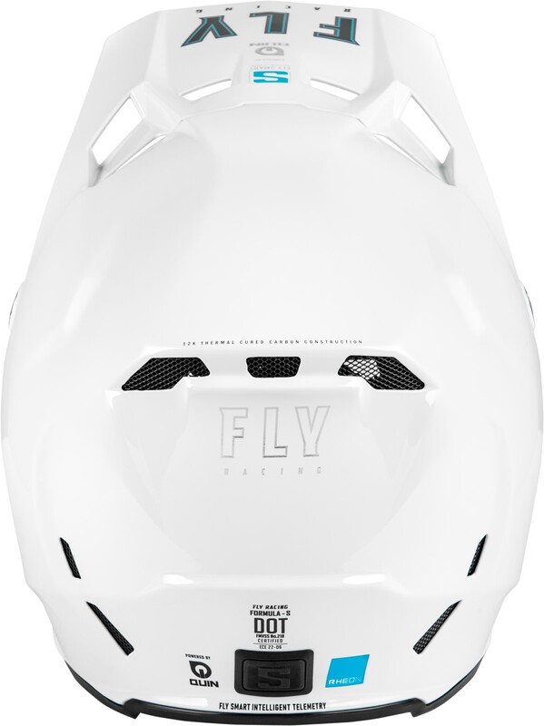 FLY RACING Formula S Carbon Solid Jugend Helm - Weiß