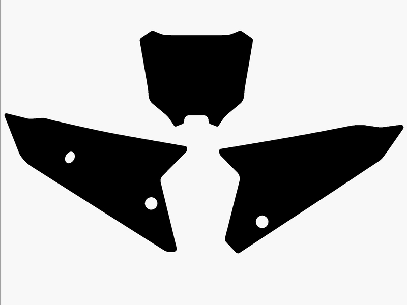 BLACKBIRD Aufkleber-Set Schwarz passend für Honda CRF450