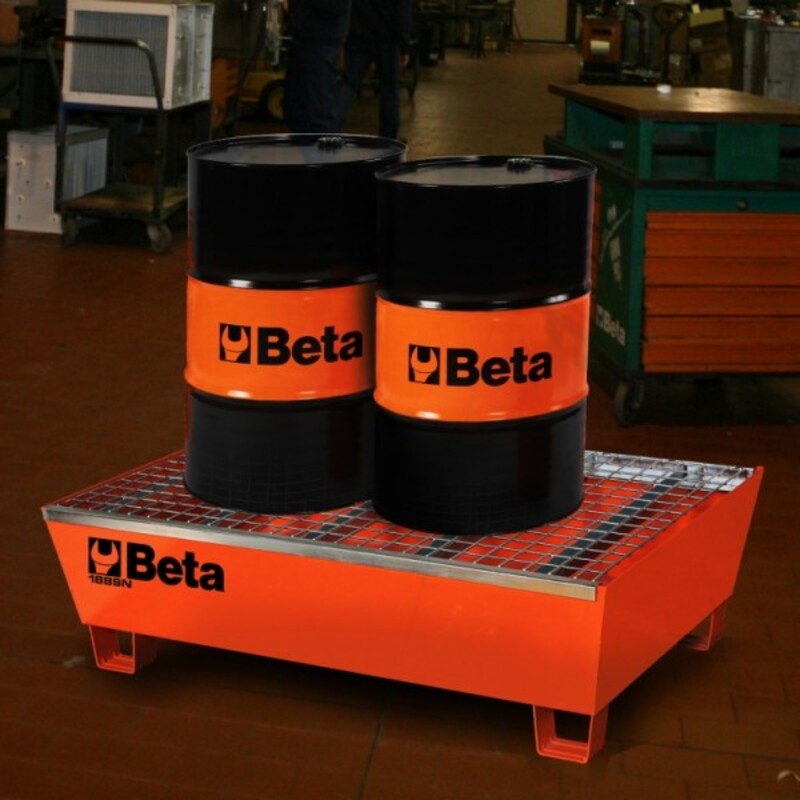 BETA Fassuntersatz (transportfähig) Stahl zur Lagerung von 2 Fässern (à 200 l)