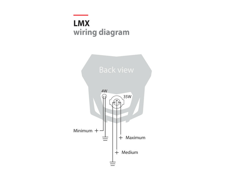 LMX  HEADLIGHT H4 BLACK