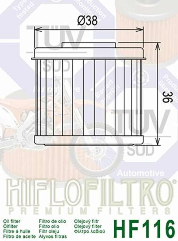 HIFLOFILTRO Ölfilter - HF116 HIFLOFILTRO Ölfilter - HF116