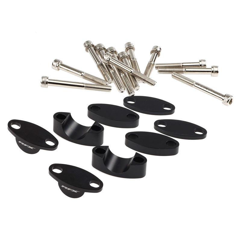 RFX Race Lenkererhöhungssatz 28,6 mm (Schwarz) Universal Erhöhungen 25 mm/30 mm/35 mm/40 mm
