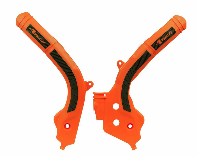 RACETECH Bi-Material Rahmenschutz Orange/Schwarz RACETECH Bi-Material Rahmenschutz Orange/Schwarz