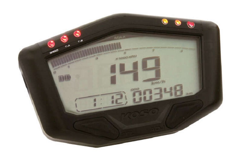 KOSO Tachometer DB-02 Multifunktion schwarz universal KOSO Tachometer DB-02 Multifunktion schwarz universal
