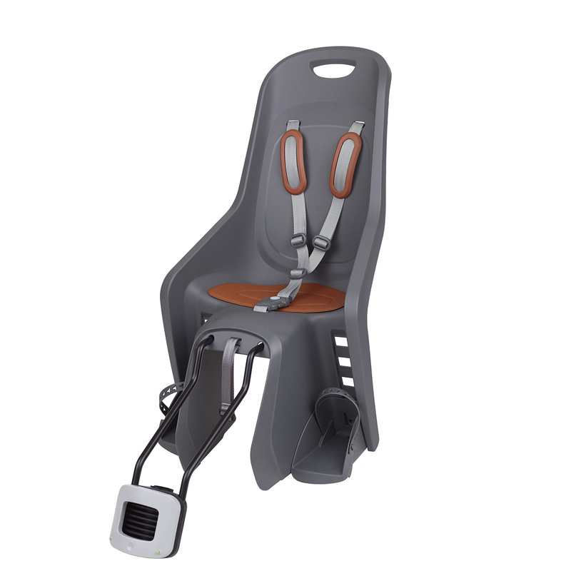 POLISPORT Bubbly Maxi Plus FF 29 Rear Child Bike Seat Frame Mounting - Charcoal Grey/Brown