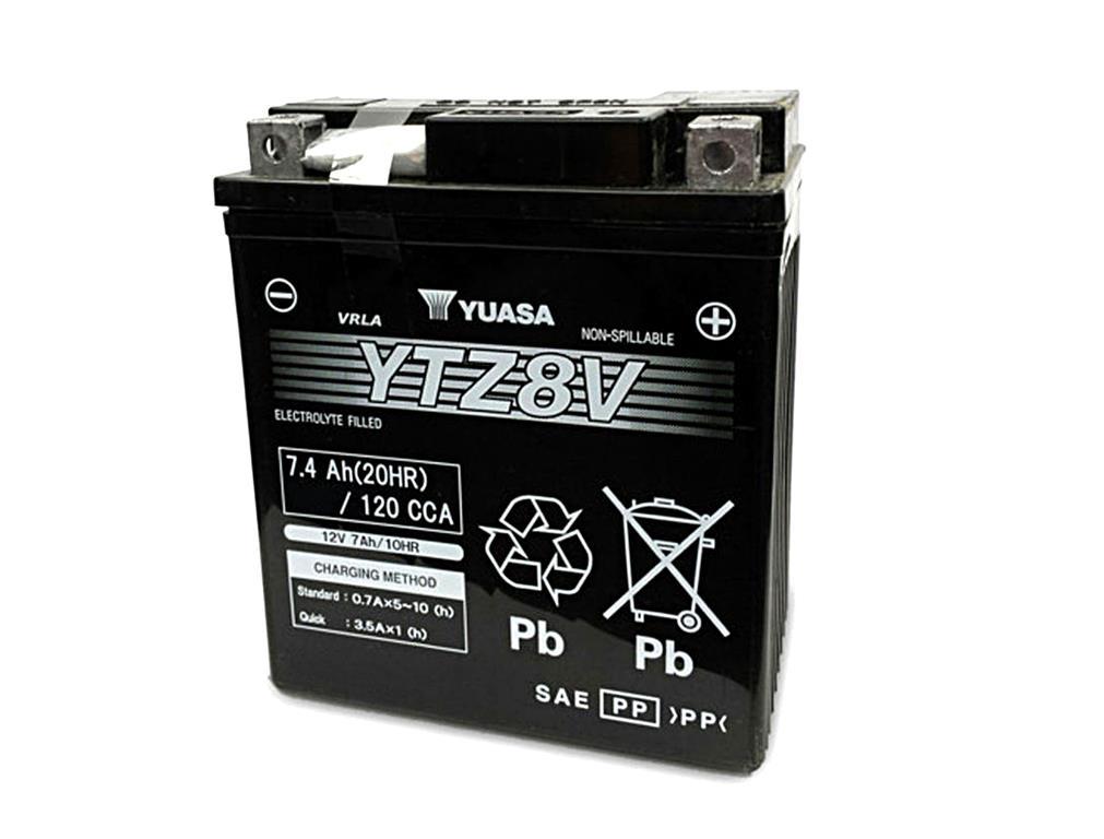 Batterie YUASA YTZ8V (WC) AGM / Gel 12V/7AH (10 Std.) [113x70x130] CCA=120A