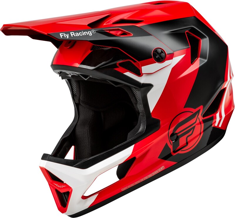 FLY RACING Rayce Fahrrad Helm - Rot/Schwarz/Weiß