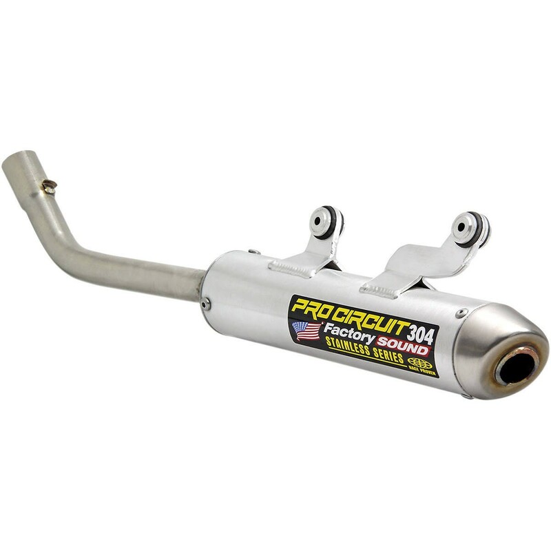 2-Takter-Schalldämpfer 304 PRO CIRCUIT, gebürstetes Aluminium passend für KTM EXC/SX250