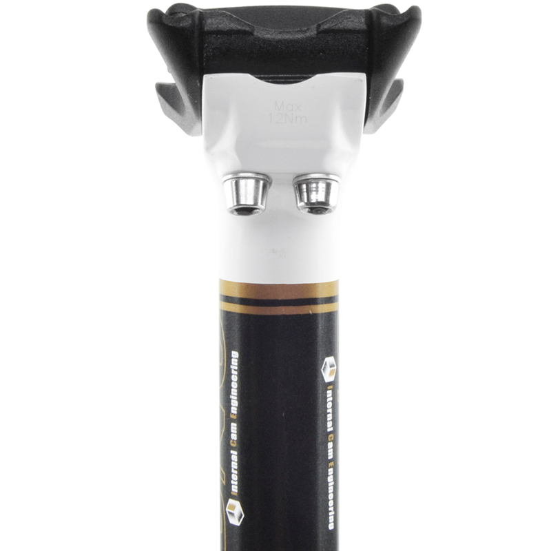 UNO TS 717 Bicycle Seatpost - 350mm Ø27.2 White/Black