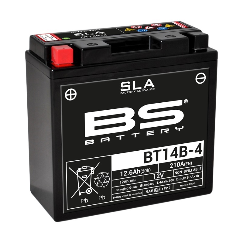 BS BATTERY SLA Wartungsfreie Batterie Werkseitig aktiviert - BT14B-4 BS BATTERY SLA Wartungsfreie Batterie Werkseitig aktiviert - BT14B-4