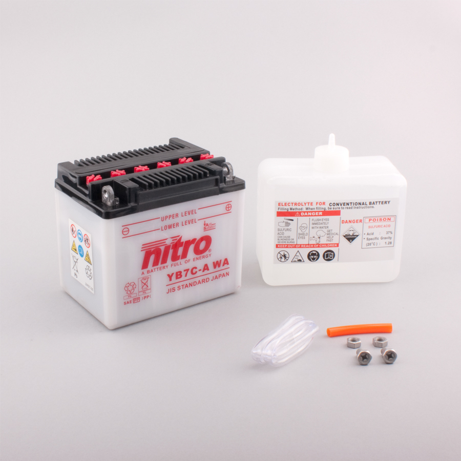 Batterie NITRO NB7C-A (CP) mit Säurepack 12V/8Ah [130x90x114] CCA=124A