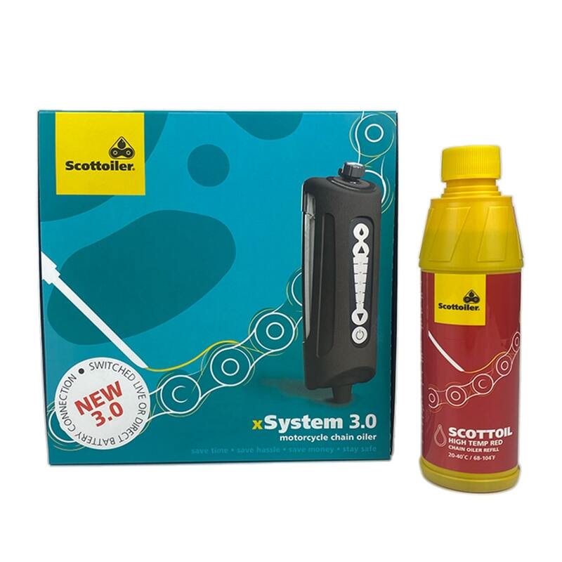 SCOTTOILER Xsystem 3.0 + 250 ml Öl High-Temp Rot