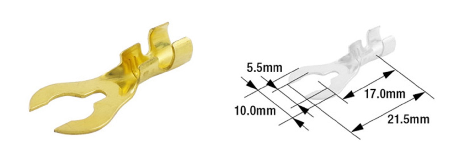 TOURMAX Gabelquetschverbinder männlich 100 Stück Ø 5,5 mm Typ B-22 TOURMAX Gabelquetschverbinder männlich 100 Stück Ø 5,5 mm Typ B-22