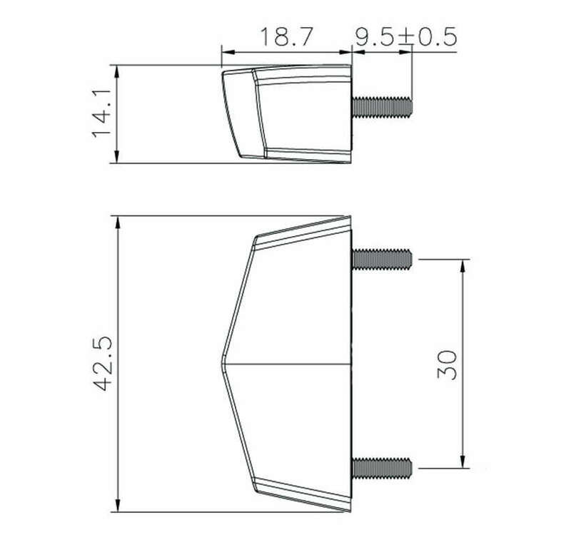 KOSO Nano LED-Rücklicht rot universell