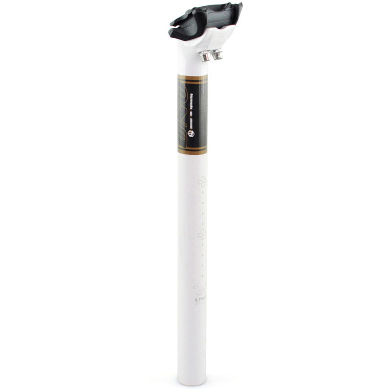 UNO TS 717 Bicycle Seatpost - 350mm Ø27.2 White/Black UNO TS 717 Bicycle Seatpost - 350mm Ø27.2 White/Black
