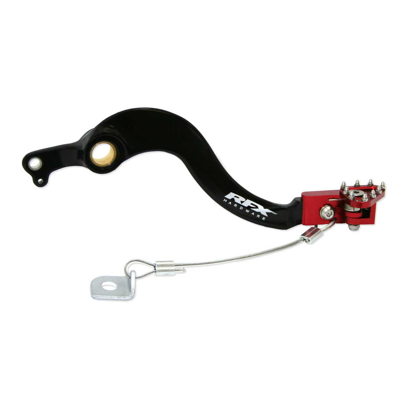 RFX Pro FT Hinterradbremshebel (Schwarz/Rot) - passend für Honda CRF250