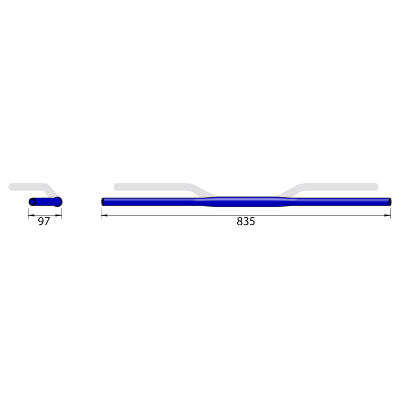 HIGHSIDER pro X-Bar Alu-Lenker Drag Bar Wide XD2, 1 1/8 Zoll, schwarz