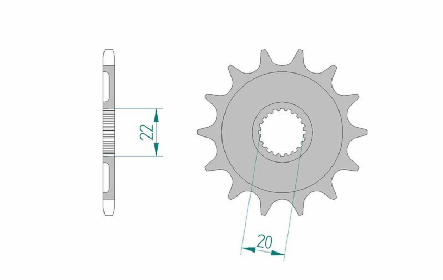 AFAM Standard Stahlritzel vorne 21309 - 520 AFAM Standard Stahlritzel vorne 21309 - 520