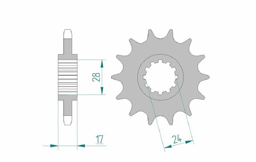 AFAM Standard Stahlritzel vorne 20515 - 525 AFAM Standard Stahlritzel vorne 20515 - 525