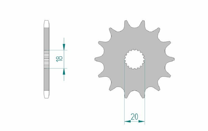 AFAM Standard Stahlritzel vorne 61300 - 520 AFAM Standard Stahlritzel vorne 61300 - 520