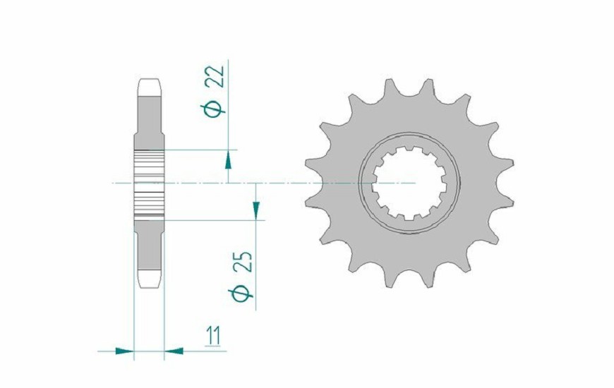 AFAM Standard Stahlritzel vorne 21602 - 530 AFAM Standard Stahlritzel vorne 21602 - 530