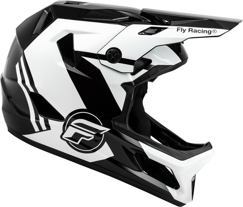 FLY RACING Rayce Jugend Fahrrad Helm - Schwarz/Weiß/Grau FLY RACING Rayce Fahrrad Helm - Schwarz/Weiß/Grau
