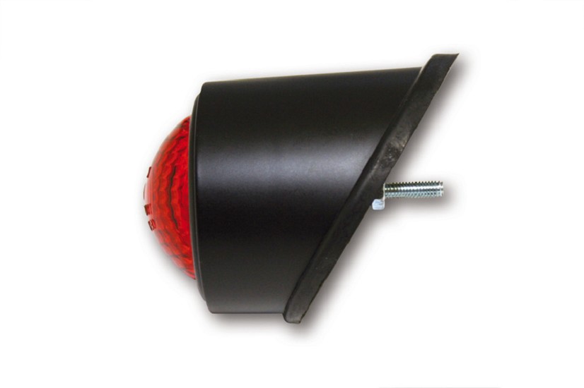 HIGHSIDER smart LED-Rücklicht OLD SCHOOL TYP1, schwarz, rotes Glas, E-gepr.