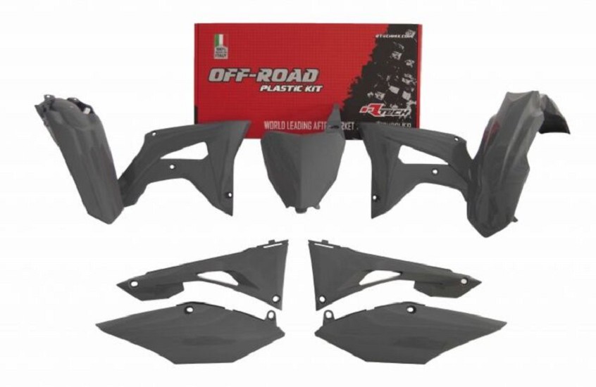 RACETECH Revolution Plastic Kit - Quantum Grey passend für Honda CRF