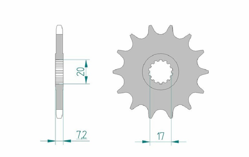 AFAM Standard Stahlritzel vorne 73202 - 520 AFAM Standard Stahlritzel vorne 73202 - 520
